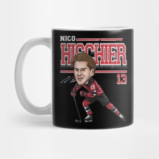 Nico Hischier New Jersey Cartoon Mug